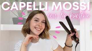 CAPELLI MOSSI CON LA PIASTRA ✨ TUTORIAL PER CAPELLI CORTI  Gloria Polato [upl. by Wileen]