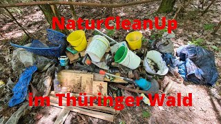 NaturCleanUp  Müllsammelaktion an einer Waldstraße in Südthüringen  viel Müll illegal entsorgt 😡 [upl. by Eedna]