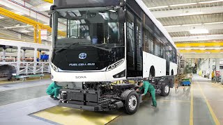 Inside Billions  Japanese Factory Producing Massive Futuristic Bus  Toyota Production Line [upl. by Norga]