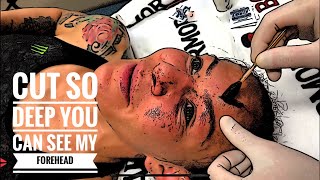 Cris Cyborg Cut so deep you can see her forehead [upl. by Oneal]