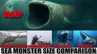 Sea Monsters Size Comparison  SIZE COMPARISON [upl. by Jablon]