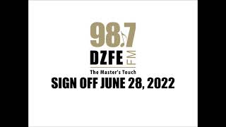 DZFEFM 987 MHz Sign OFF June 28 2022 [upl. by Hulbard]