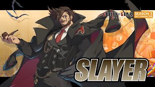 GUILTY GEAR STRIVE シーズンパス3 第四弾プレイアブルキャラクター『スレイヤー』トレーラー [upl. by Tella235]