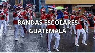 Asi inicia el mes patrio en Guatemala Desfile de bandas escolares en la zona 5 Guatemala [upl. by Dorothea]