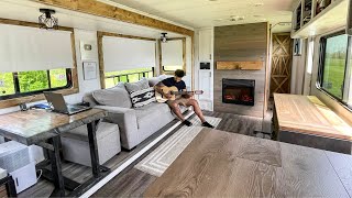 I Converted an old RV into a TINY HOME  Full build start to finish [upl. by Aarika]