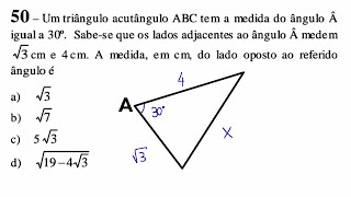 📚 Um triângulo acutângulo ABC tem a medida do ângulo Â igual a 30º Sabese que Professor Wayne [upl. by Suoicserp403]