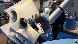 OnRobot HEX Polishing Application at Automatica 2018 [upl. by Vaclava]