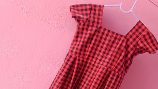 kids frock  box pleated frock  cutting and stitching video in tamil [upl. by Suryt]