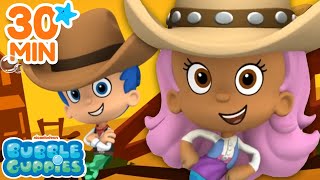 30 MINUTES of the Bubble Guppies Being Cowboys 🤠  Nick Jr  BubbleGuppies [upl. by Stokes]