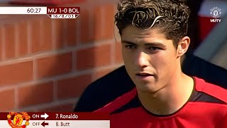 Cristiano Ronaldo First Match For Manchester United [upl. by Boswell]