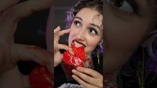 Trying Halloween Gummies 🧟🧠🍽 asmr mukbang asmreating [upl. by Anillehs]