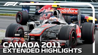 Extended Race Highlights  2011 Canadian Grand Prix [upl. by Idnarb]