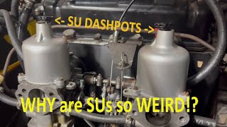 SU Dashpots on my MGB  Fluid Level and Troubleshooting [upl. by Ennahgem]