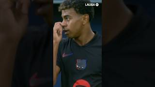 Lamine is MEAN 😈 laligahighlights fcbarcelona shorts [upl. by Eimot]