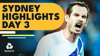 Murray vs Basilashvili in EPIC Karatsev Opelka amp Fognini Involved  Sydney 2022 Highlights Day 3 [upl. by Elhsa]