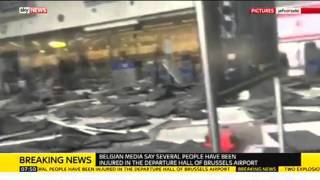 Brussels Attack Inside The Airport After Bombings [upl. by Enimzzaj]