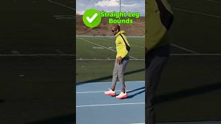 Running Tips Straight Leg Bounding Vs Bent Knee Bounding [upl. by Jerri231]