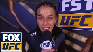 Joanna Jedrzejczyk is very happy after title fight vs Jessica Andrade  UFC 211 [upl. by Joselyn871]