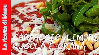 Carpaccio di bresaola rucola grana e limone [upl. by Nilats]