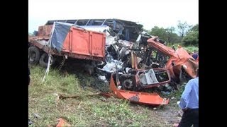 53 dead in Zambia bus crash [upl. by Oigufer]