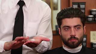 Slicked Back Hair Styled with Gel and Pomade Tutorial [upl. by Yhtimit]