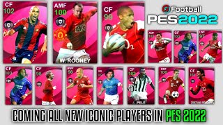 Upcoming All New Iconic Players In Pes 2022  Max amp Boosted Ratings Pes 2022 Mobile amp Pc [upl. by Alissa591]