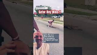 GATOR BOY WRESTLES GATOR trending shortvideo funny [upl. by Oznola]