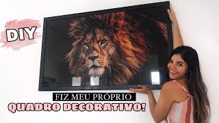 COMO FAZER QUADRO DECORATIVO  DIY  ZannySantos [upl. by Clovah]