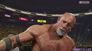 Goldberg vs Batista Match [upl. by Niliac665]