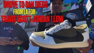 Drove to San Diego from LA for Travis Scott Jordan 1 lows [upl. by Retse230]