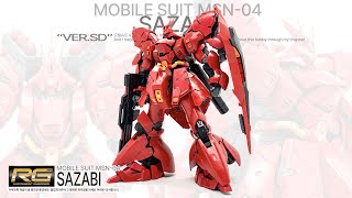 RG 1144 SAZABI Gundam ASMR BUILD Gunpla Speed build [upl. by Vachell]