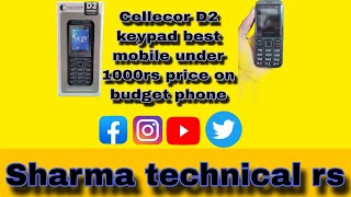 Cellphone ecor D2 keypad mobile 1000rs price best [upl. by Ahsahtan]