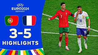 Portugal vs France 35 HIGHLIGHTS  EURO 2024 [upl. by Lyckman752]