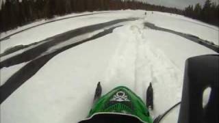 The Best Snowmobile River Ride Ever [upl. by Jada]