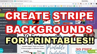 Create Stripe Backgrounds For Printables On Canva  Easy Canva Tutorials [upl. by Ettereve]