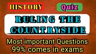 Ruling the Countryside  Class 8th  Sst Quiz  MCQs with Answers  CBSE [upl. by Eciened53]