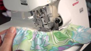 How to sew ruffles on an overlockerserger [upl. by Roxine]