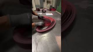 Manufacturing some sanding belts 🤙🏽 sanding abrasives sandpaper manufacturer [upl. by Bahr]