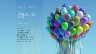 Cinema 4D Tutorial  Balloons PART 1 [upl. by Arutek]