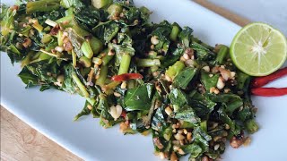 EASY ThaiStyle Kale StirFry  Chili Garlic KaleBroccoli Stir Fry  Vegan [upl. by Zilvia247]