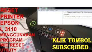 RESET PRINTER EPSON L3110 DAN KLIK TOMBOL SUBSCRIBED VERSI INDONESIA [upl. by Gean]