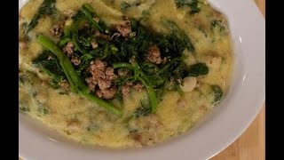 Polenta with Broccoli Rabe and Sausage  Rossellas Cooking with Nonna [upl. by Boorman]