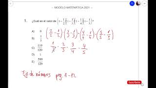 Resolución Modelo Matemática PDT admisión 2022  invierno 2023 EJE NÚMEROS DEMRE P112 [upl. by Wolfe]