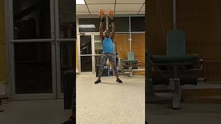 Double kettlebell swings 20lbs 10 reps [upl. by Norbel]