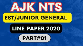 NTS Past paper  EST Junior General line past solved paper  Part01  MCQS 0149  AJK NTS 2024 [upl. by Ellirpa294]