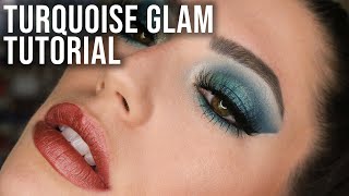 Turquoise Glam Eyeshadow Tutorial  Feat ShadowSense by SeneGence [upl. by Reivilo657]