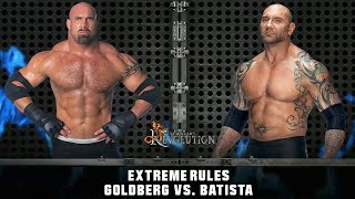 Full Match  Goldberg 03 vs Batista 10 Raw WWE 2K24 [upl. by Aeduj377]