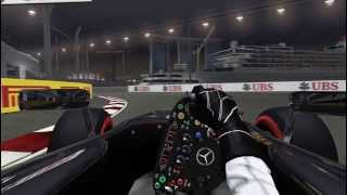 2013 CODEMASTERS FORMULA 1 SINGAPORE PRACTICE COCKPIT VIEW [upl. by Sudbury]