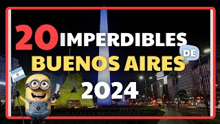 TOP 20 IMPERDIBLES Buenos Aires ARGENTINA 2024 ¡Qué hacer en BUENOS AIRES 4K GUIA de viaje [upl. by Arbed724]