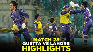 PSL 9  Full Highlights  Quetta Gladiators vs Lahore Qalandars  Match 28  M1Z2A [upl. by Yuri]